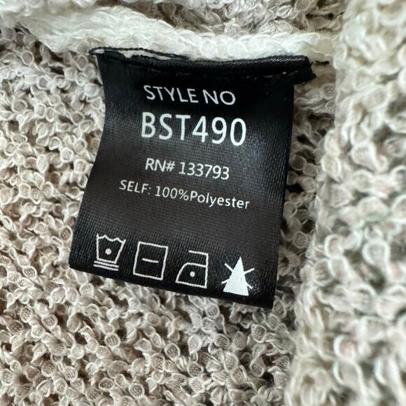 POL Women's Size Small Oversized Camo Loose Waffle Knit Sheer Top or Mini Dress - Picture 5 of 11